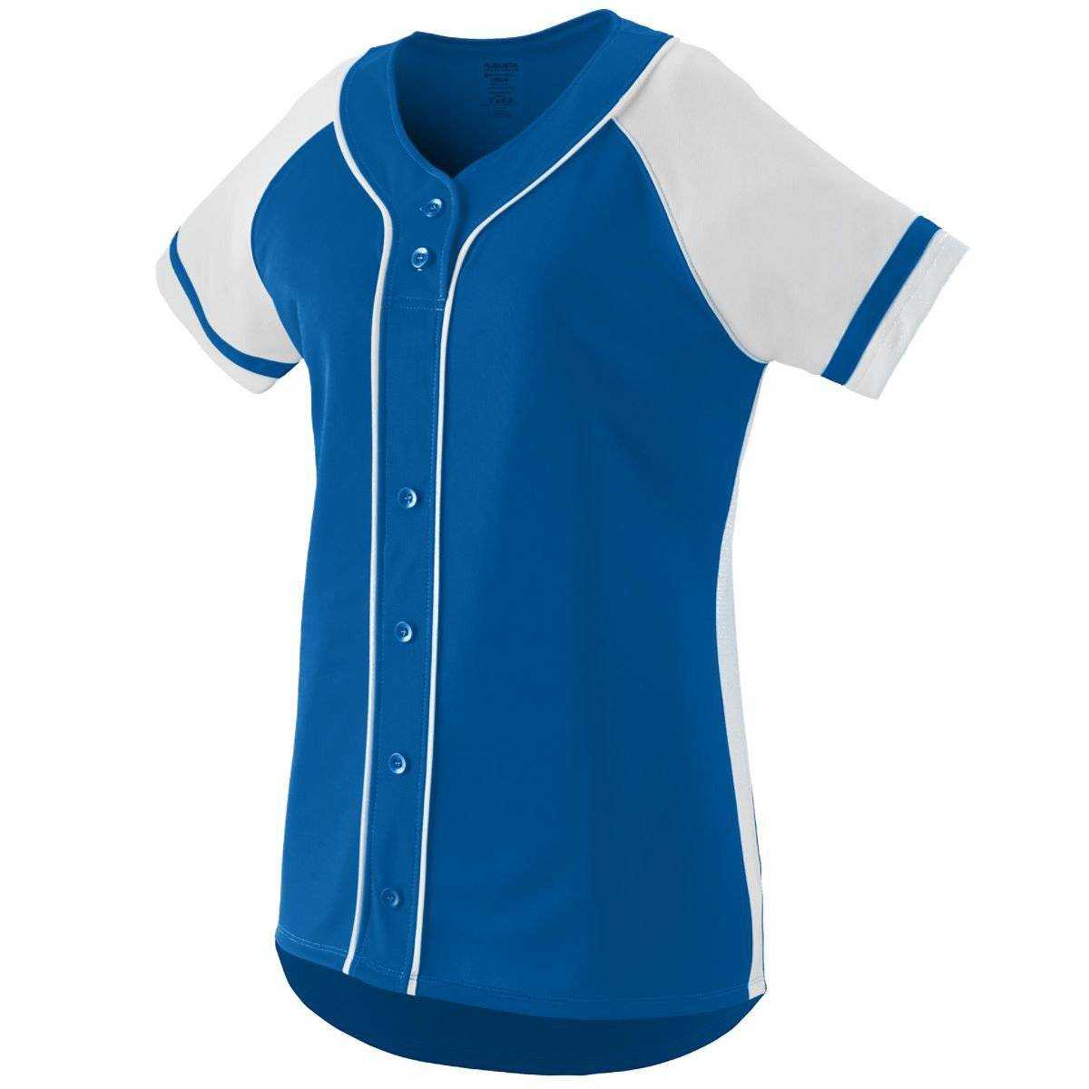 Augusta 1665 Ladies Winner Jersey - Royal White - HIT a Double
