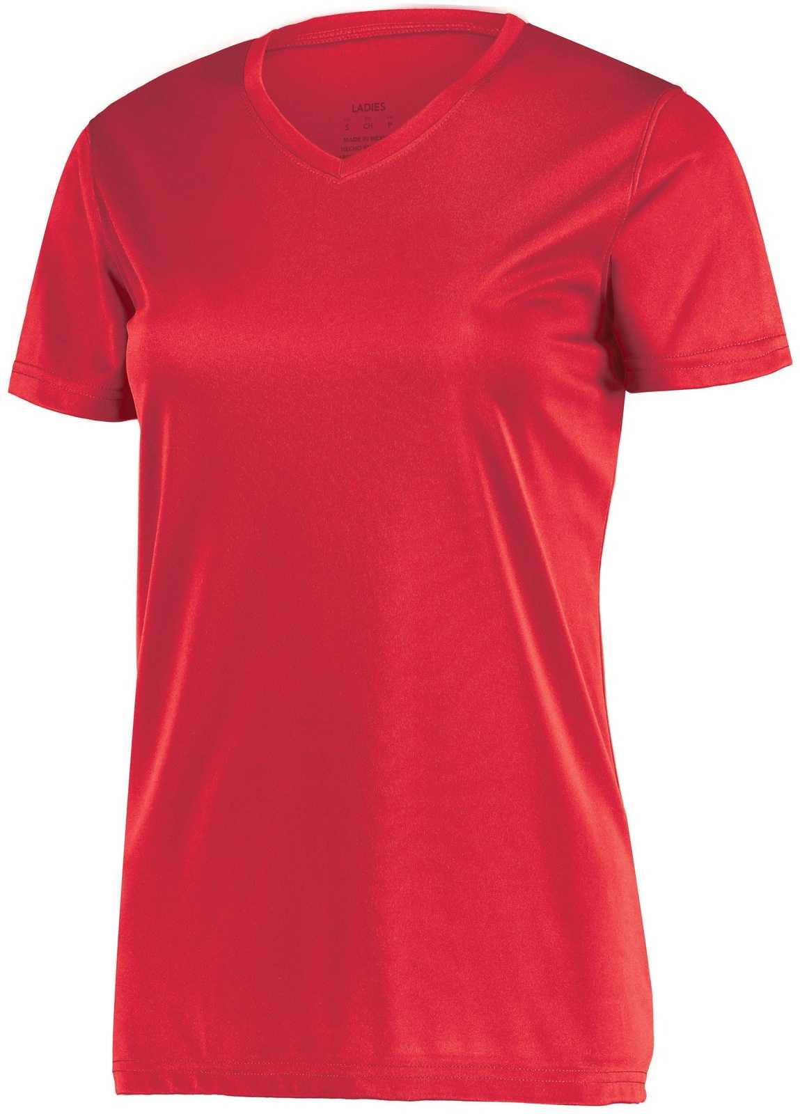 Augusta 1790 Ladies Wicking T-Shirt - Scarlet - HIT a Double