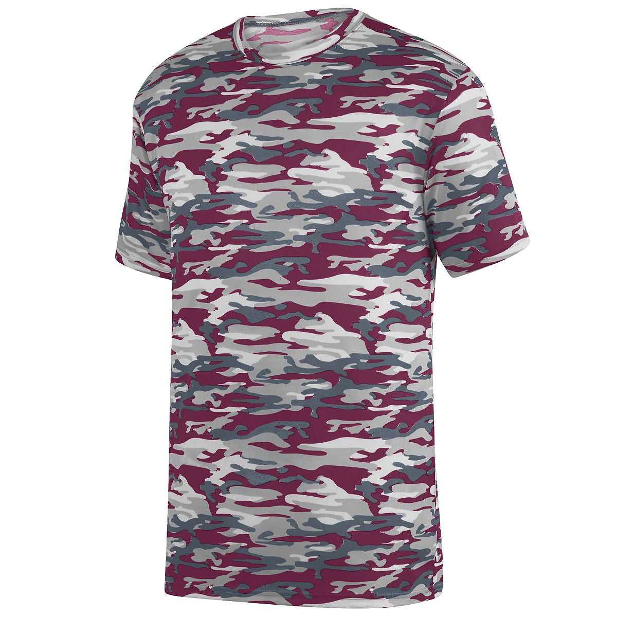 Augusta 1806 Mod Camo Wicking Tee Youth - Maroon Mod - HIT a Double