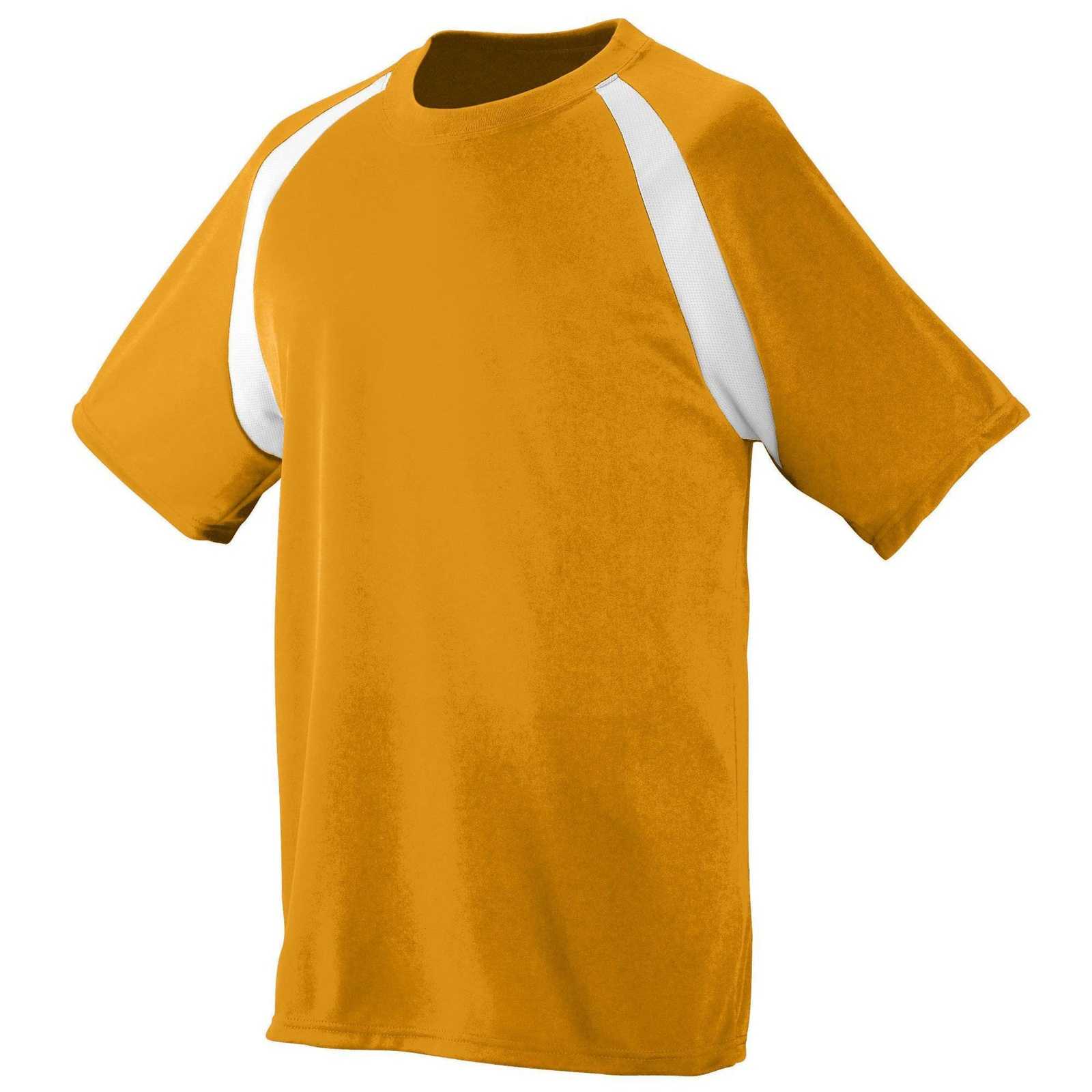 Augusta 219 Wicking Color Block Jersey - Youth - Gold White - HIT a Double