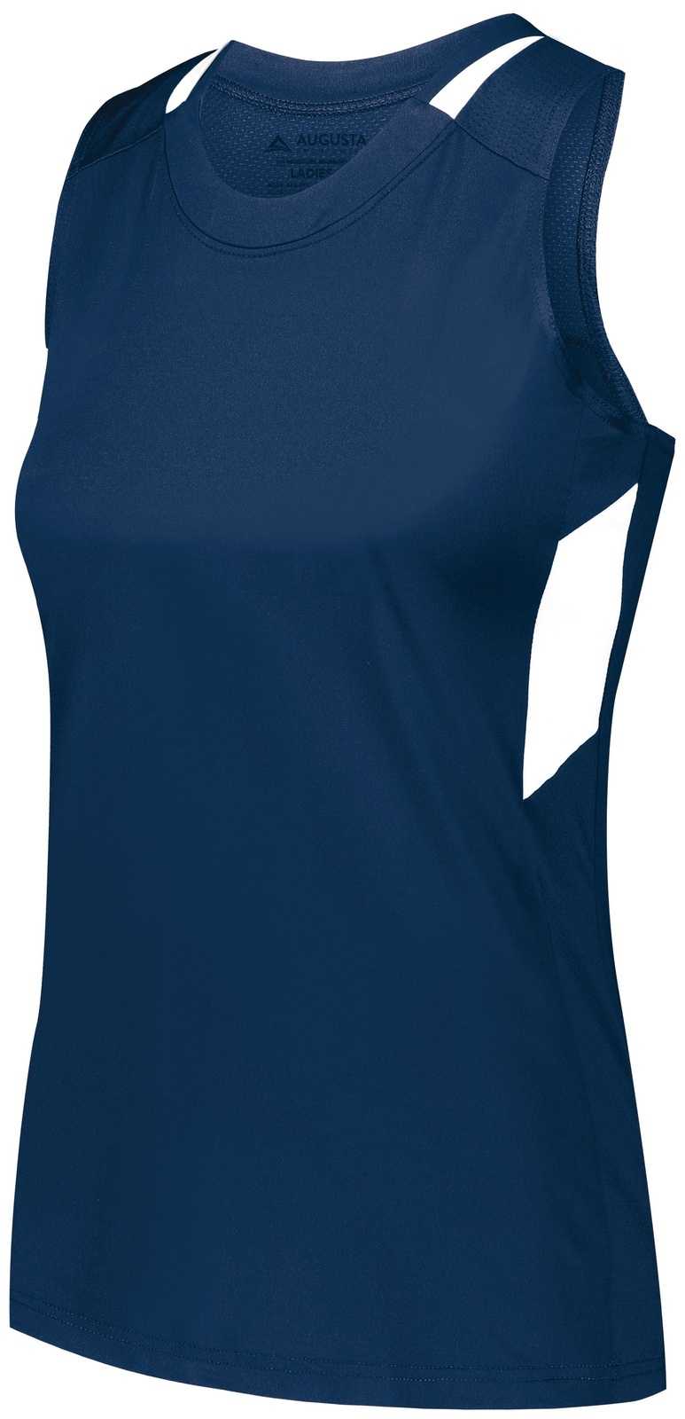 Augusta 2437 Girls Crossover Tank - Navy White - HIT a Double