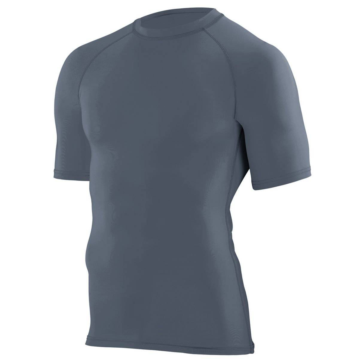 Augusta 2600 Hyperform Compression Short Sleeve Shirt - Dark Gray - HIT a Double