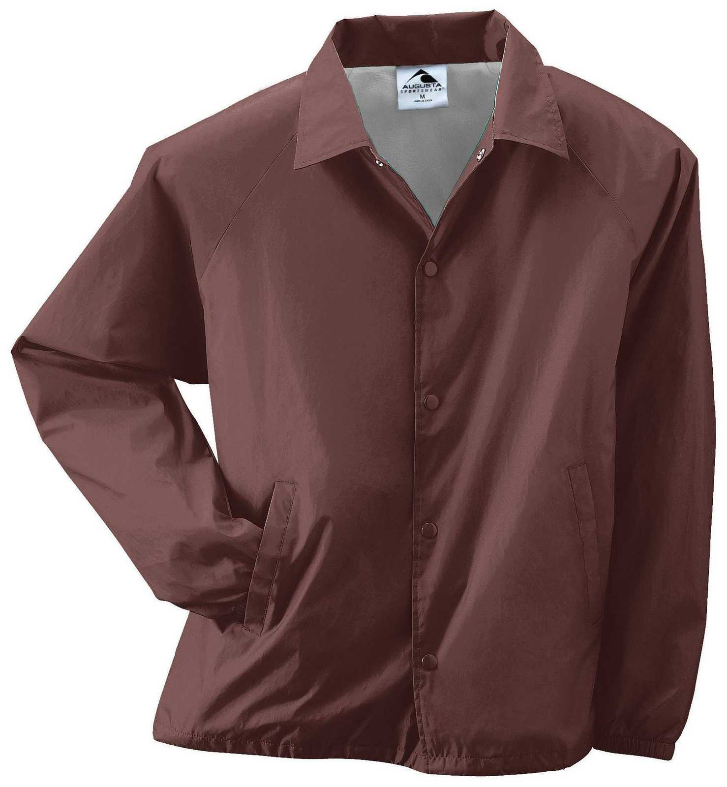Augusta 3100 Nylon Coach's Jacket/Lined - Brown - HIT a Double