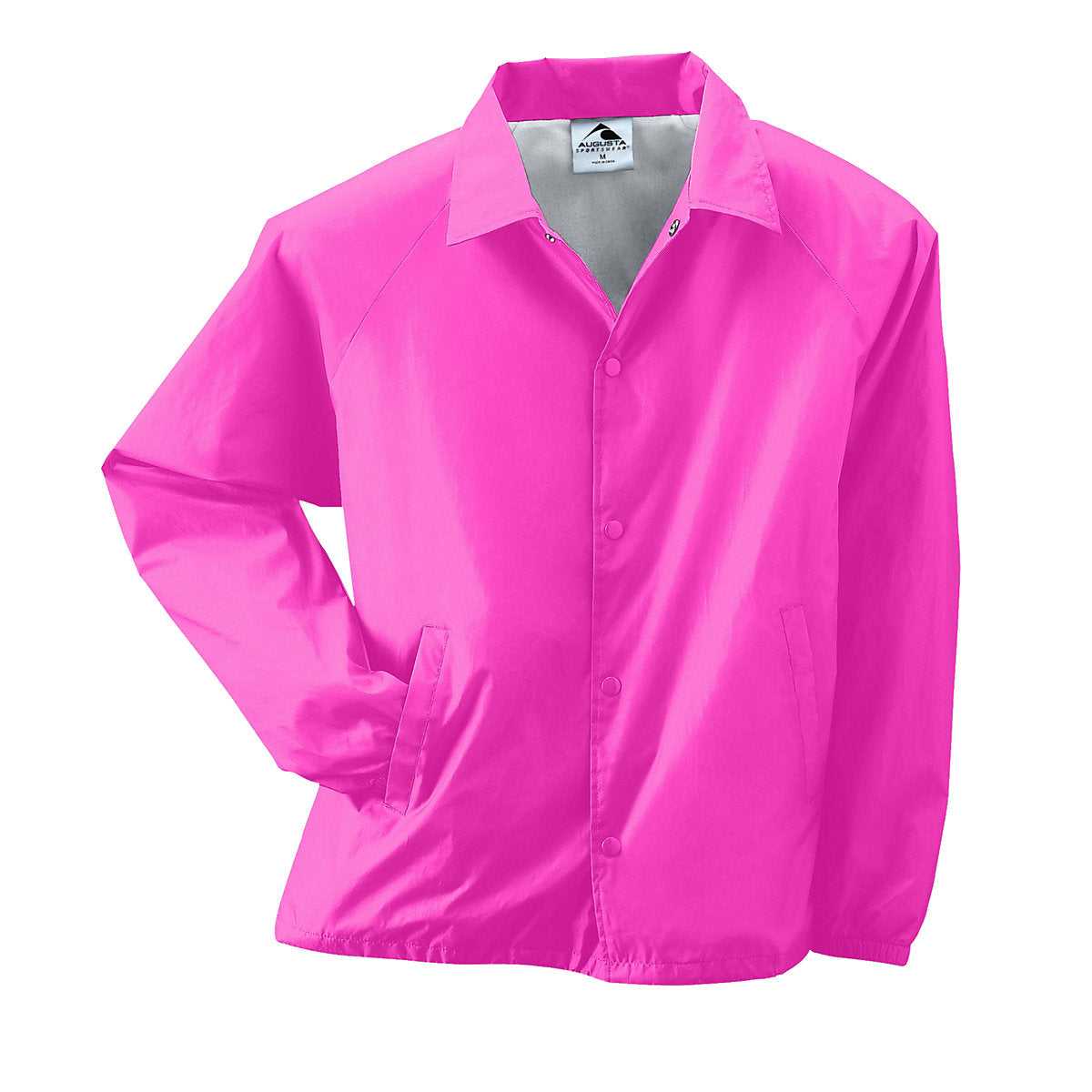 Augusta 3100 Nylon Coach's Jacket/Lined - Power Pink - HIT a Double