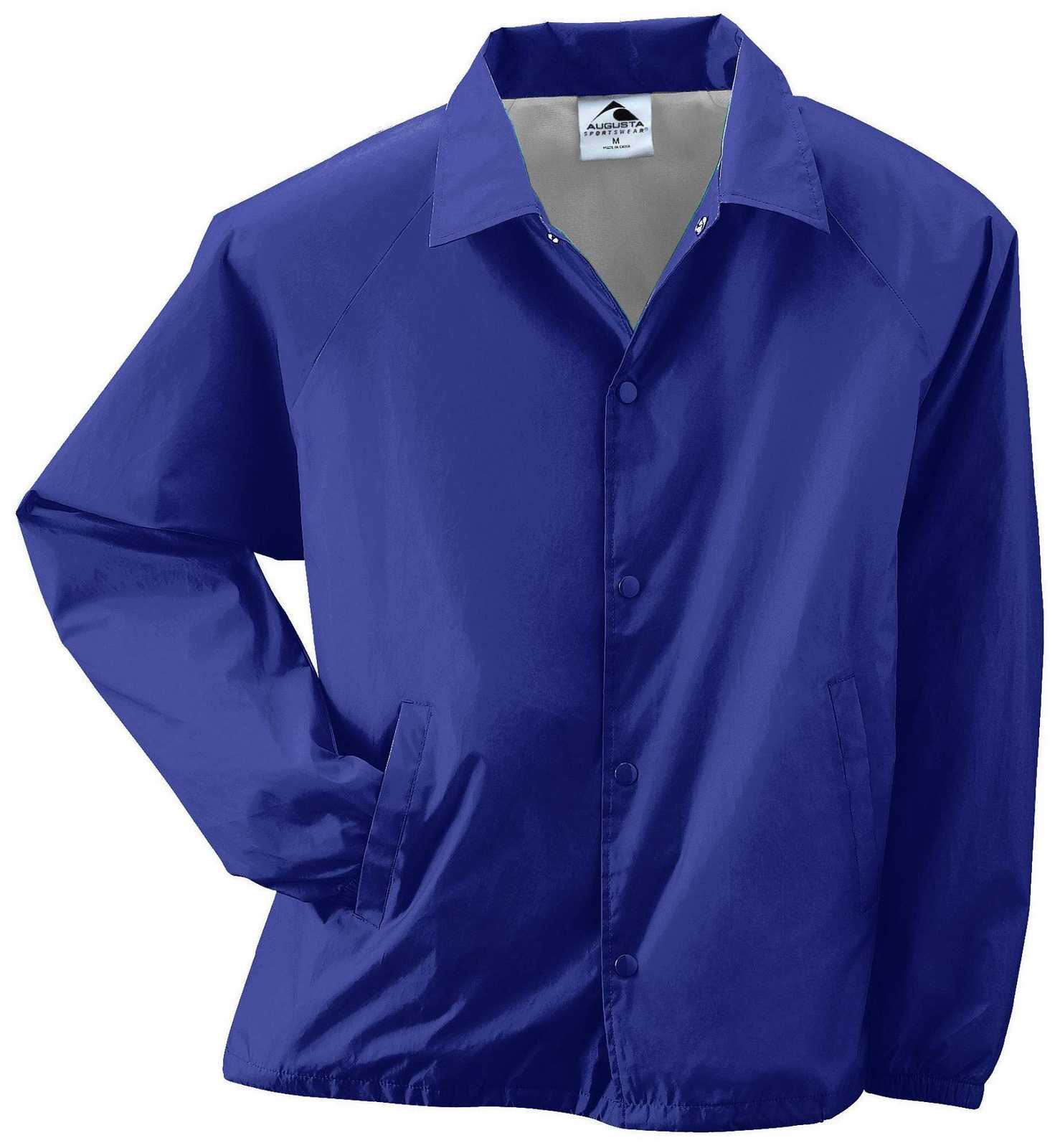 Augusta 3100 Nylon Coach's Jacket/Lined - Purple - HIT a Double