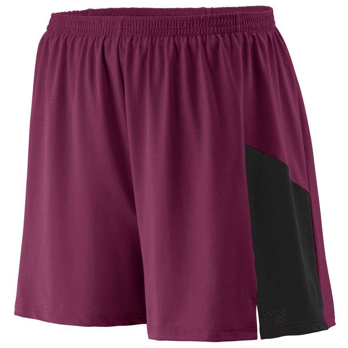 Augusta 336 Sprint Short - Youth - Maroon Black - HIT a Double