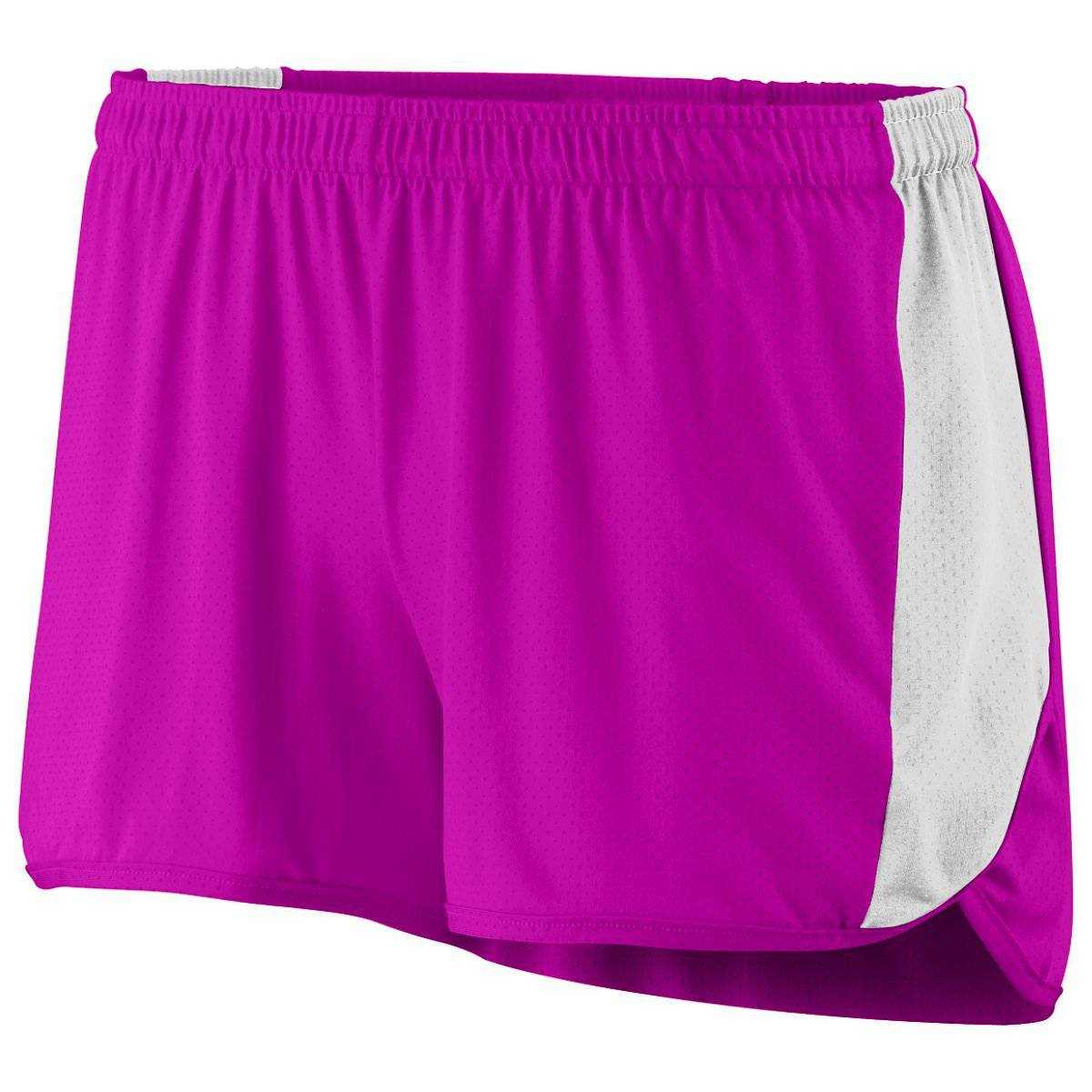 Augusta 337 Ladies Sprint Short - Pink White - HIT a Double