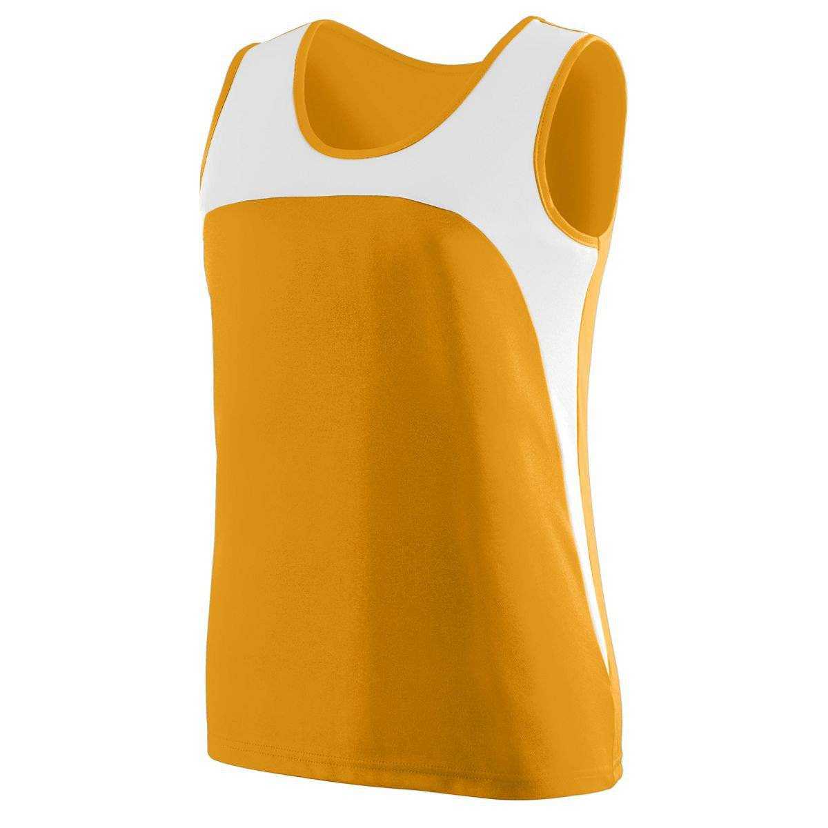 Augusta 342 Ladies Velocity Track Jersey - Gold White - HIT a Double