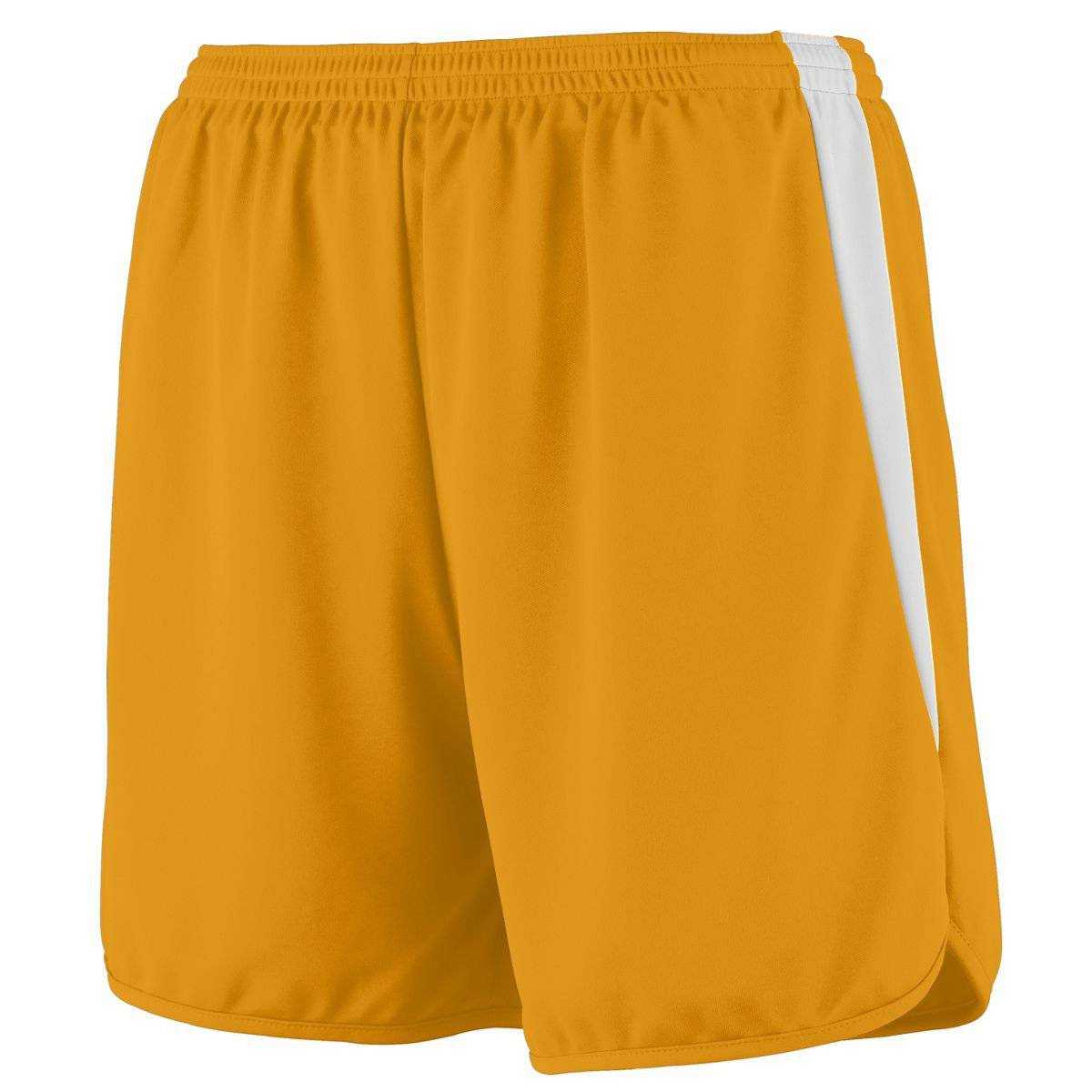 Augusta 345 Velocity Track Short - Gold White - HIT a Double
