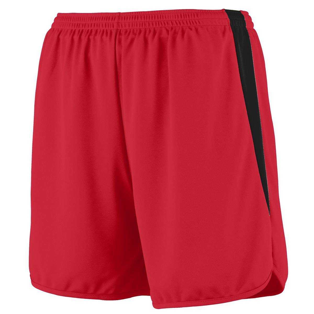 Augusta 345 Velocity Track Short - Red Black - HIT a Double