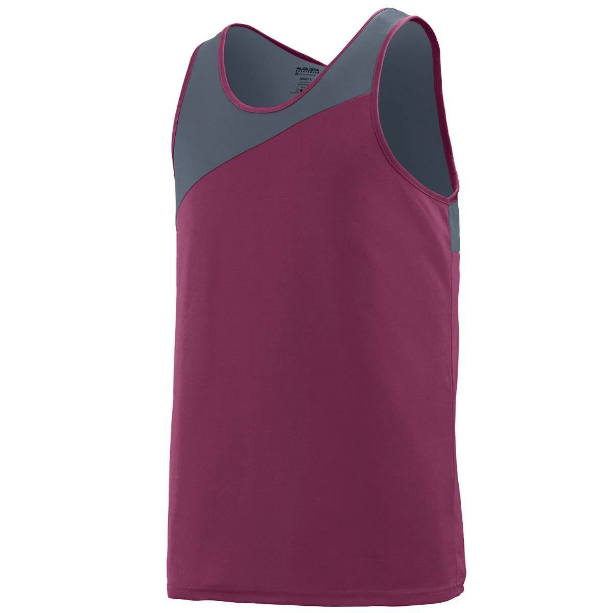 Augusta 352 Accelerate Jersey - Maroon Dark Gray - HIT a Double