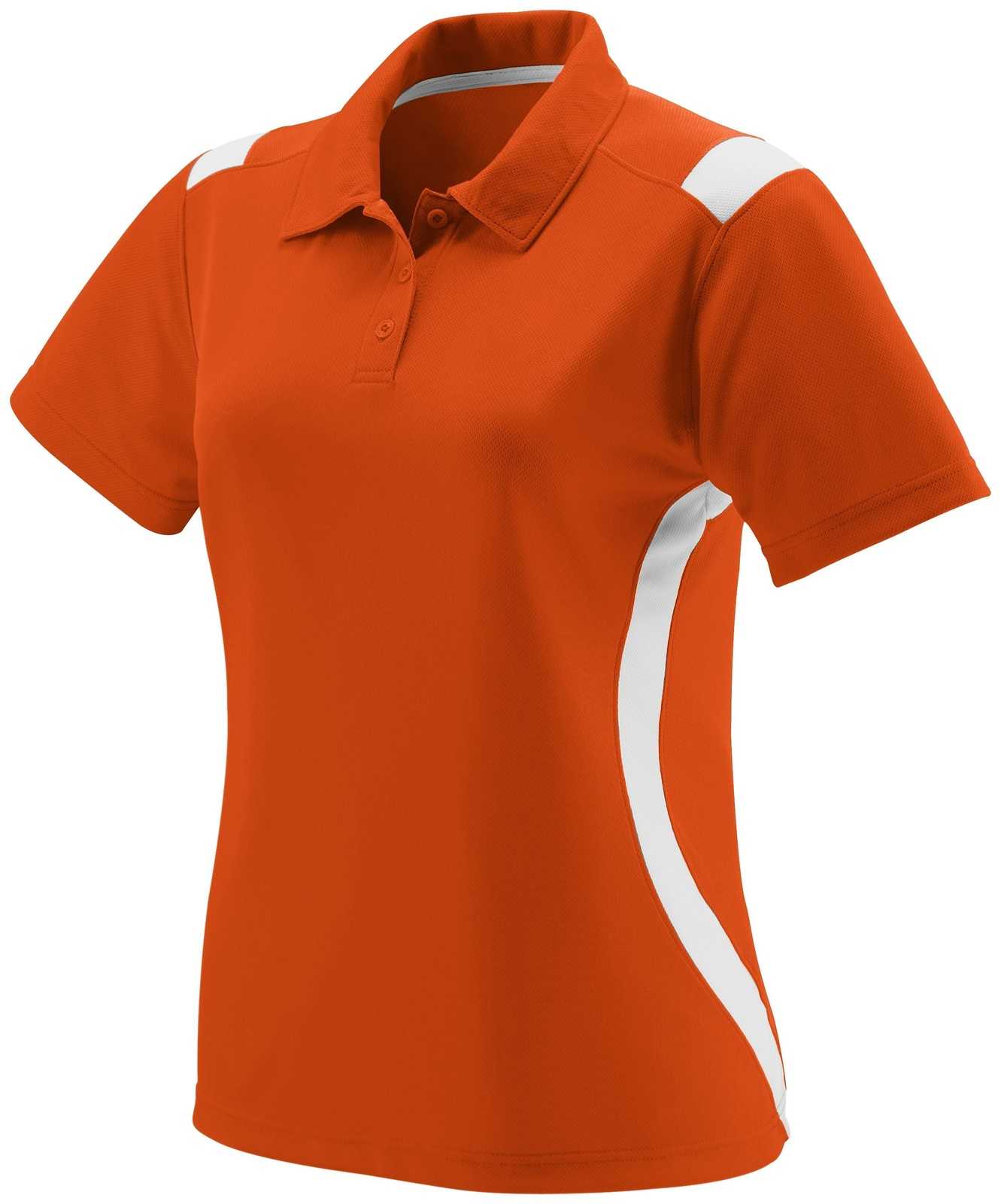 Augusta 5016 Ladies All-Conference Polo - Orange White - HIT a Double