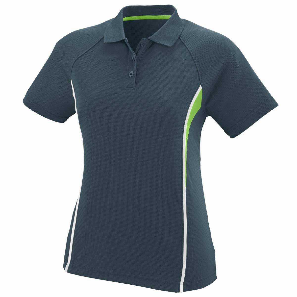 Augusta 5024 Ladies Rival Sport Shirt - Slate Lime White - HIT a Double