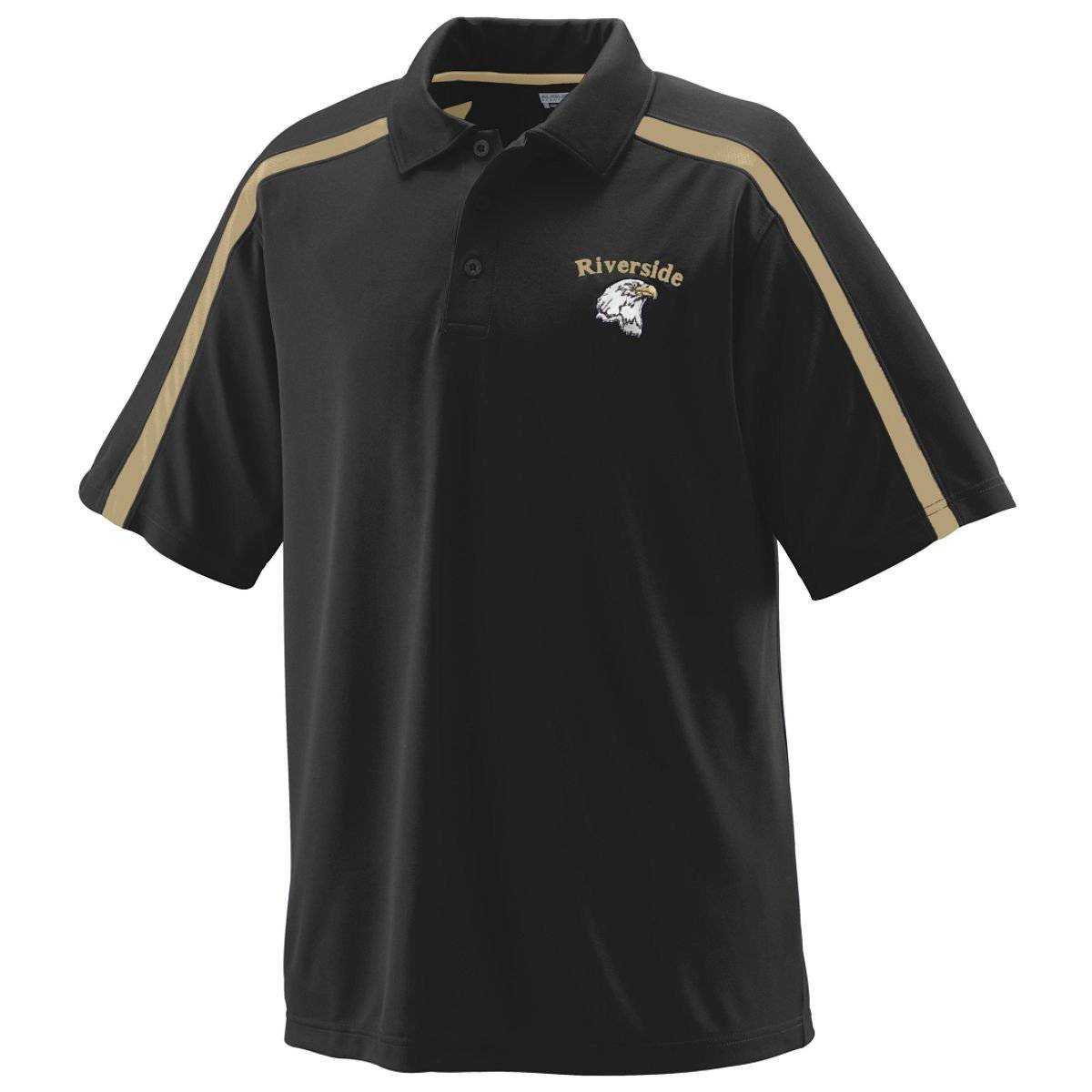 Augusta 5025 Playoff Sport Shirt - Black Vegas Gold - HIT a Double