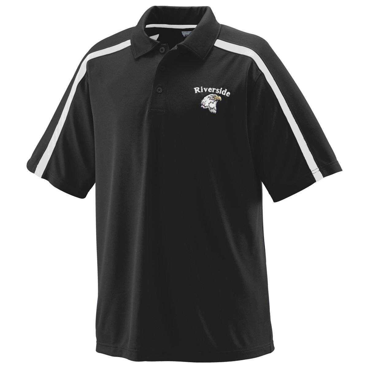 Augusta 5025 Playoff Sport Shirt - Black White - HIT a Double