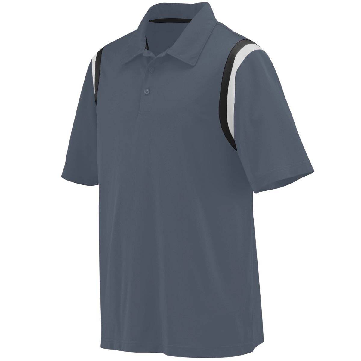Augusta 5047 Genesis Sport Shirt - Dark Gray Black White - HIT a Double - 1