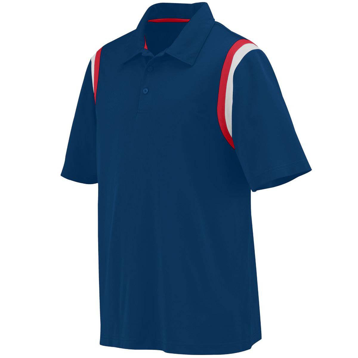 Augusta 5047 Genesis Sport Shirt - Navy Red White - HIT a Double - 1