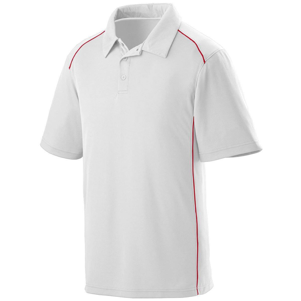 Augusta 5091 Winning Streak Sport Shirt - White Red - HIT a Double