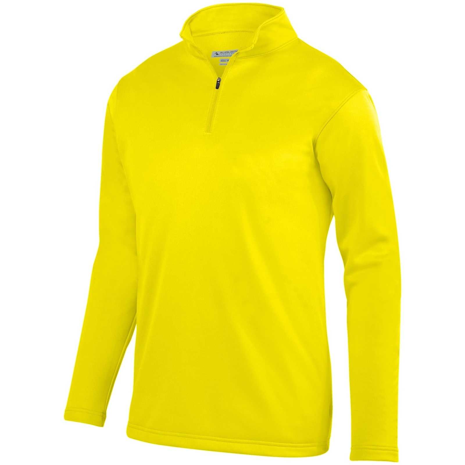 Augusta 5508 Youth Wicking Fleece Pullover - Power Yellow - HIT a Double