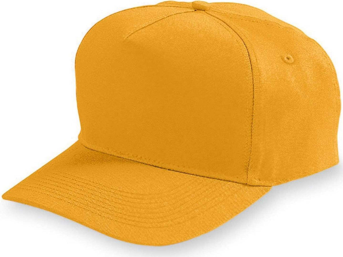 Augusta 6202 Five-Panel Cotton Twill Cap - Gold - HIT a Double