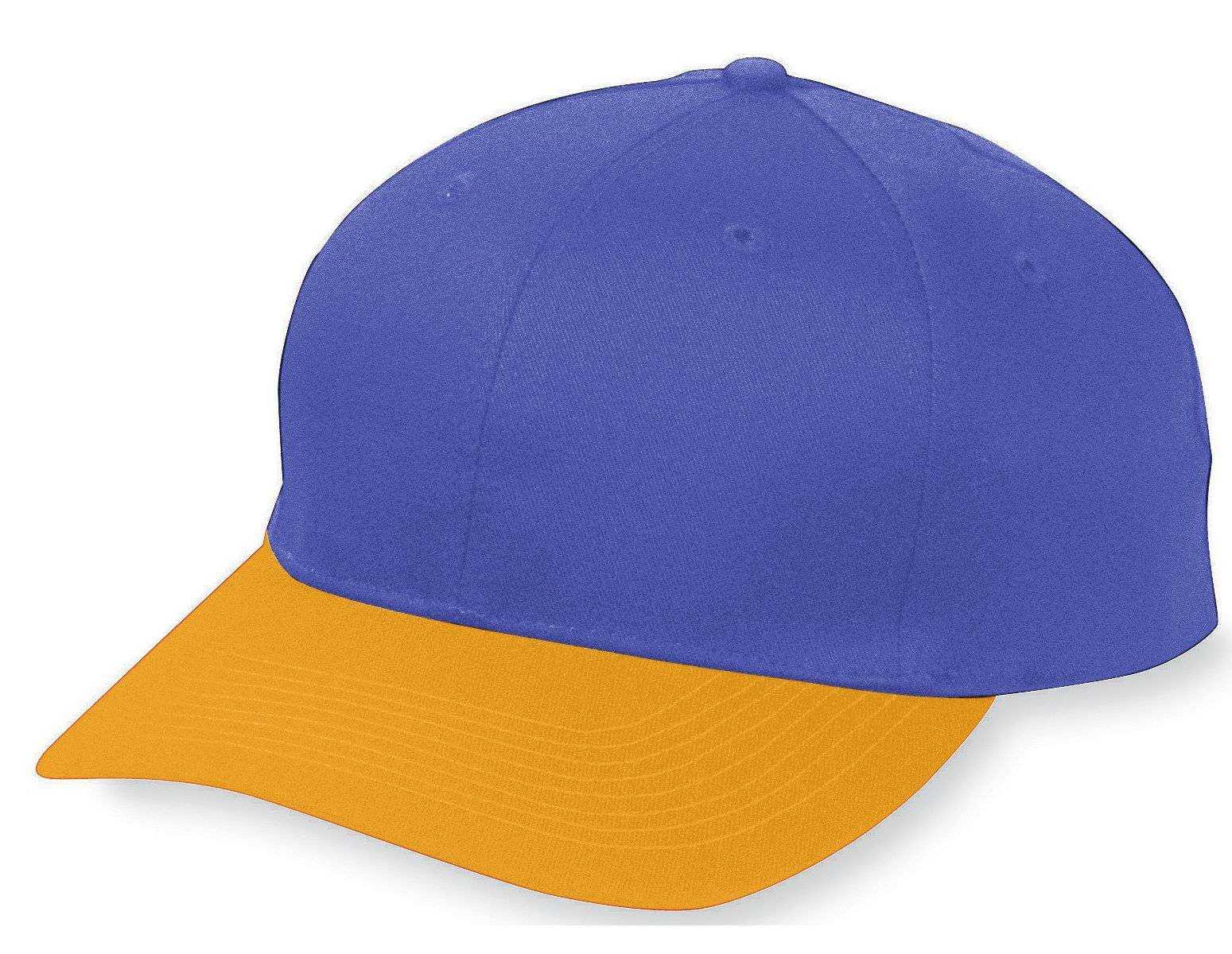 Augusta 6206 Six-Panel Cotton Twill Low-Profile Cap - Youth - Pu Gold - HIT a Double