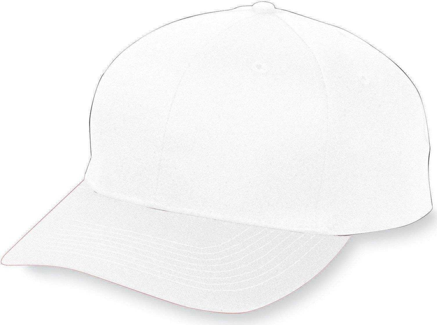 Augusta 6206 Six-Panel Cotton Twill Low-Profile Cap - Youth - White - HIT a Double