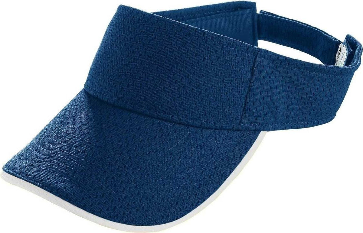 Augusta 6223 Athletic Mesh Two-Color Visor - Navy White - HIT a Double