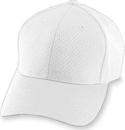 Augusta 6236 Athletic Mesh Cap - Youth - White - HIT a Double
