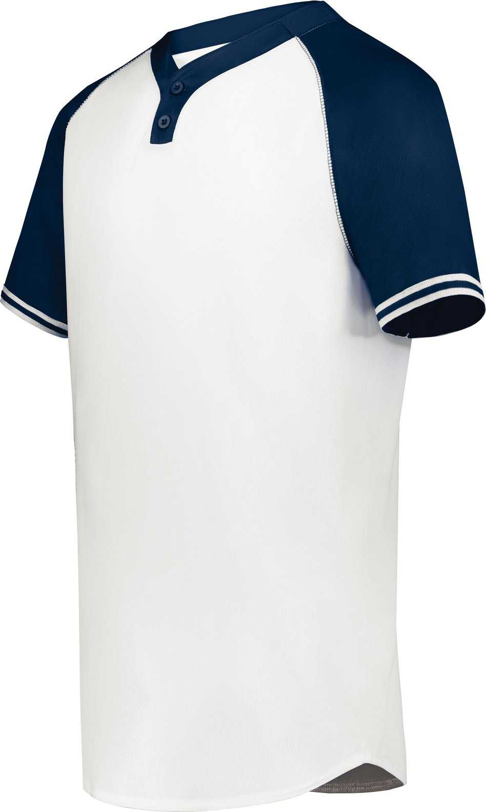 Augusta 6906 Youth Cutter+ Henley Jersey - White Navy - HIT a Double