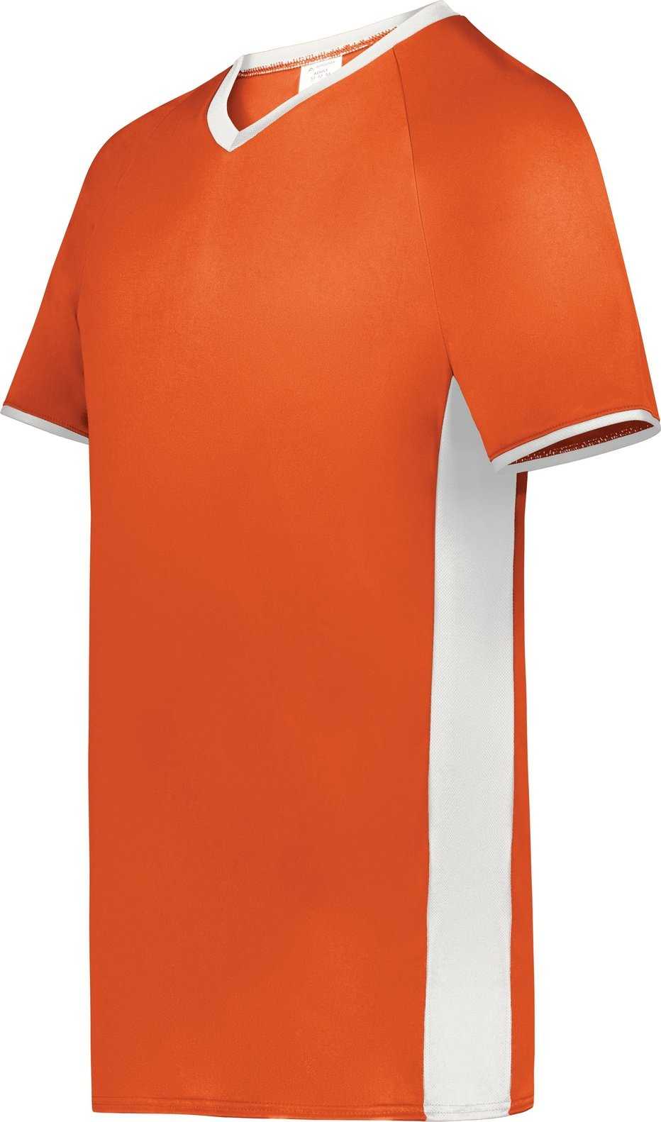 Augusta 6908 Youth Cutter+ V-Neck Jersey - Orange White - HIT a Double