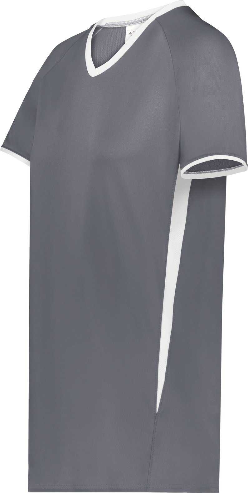 Augusta 6916 Girls Cutter+ V-Neck Jersey - Graphite White - HIT a Double