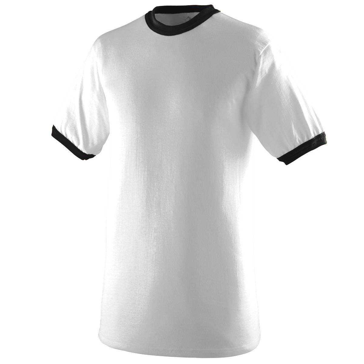 Augusta 710 Ringer T-Shirt - White Black - HIT a Double