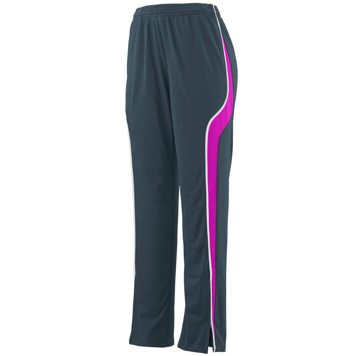 Augusta 7716 Ladies Rival Pant - Dark Gray Pink White - HIT a Double