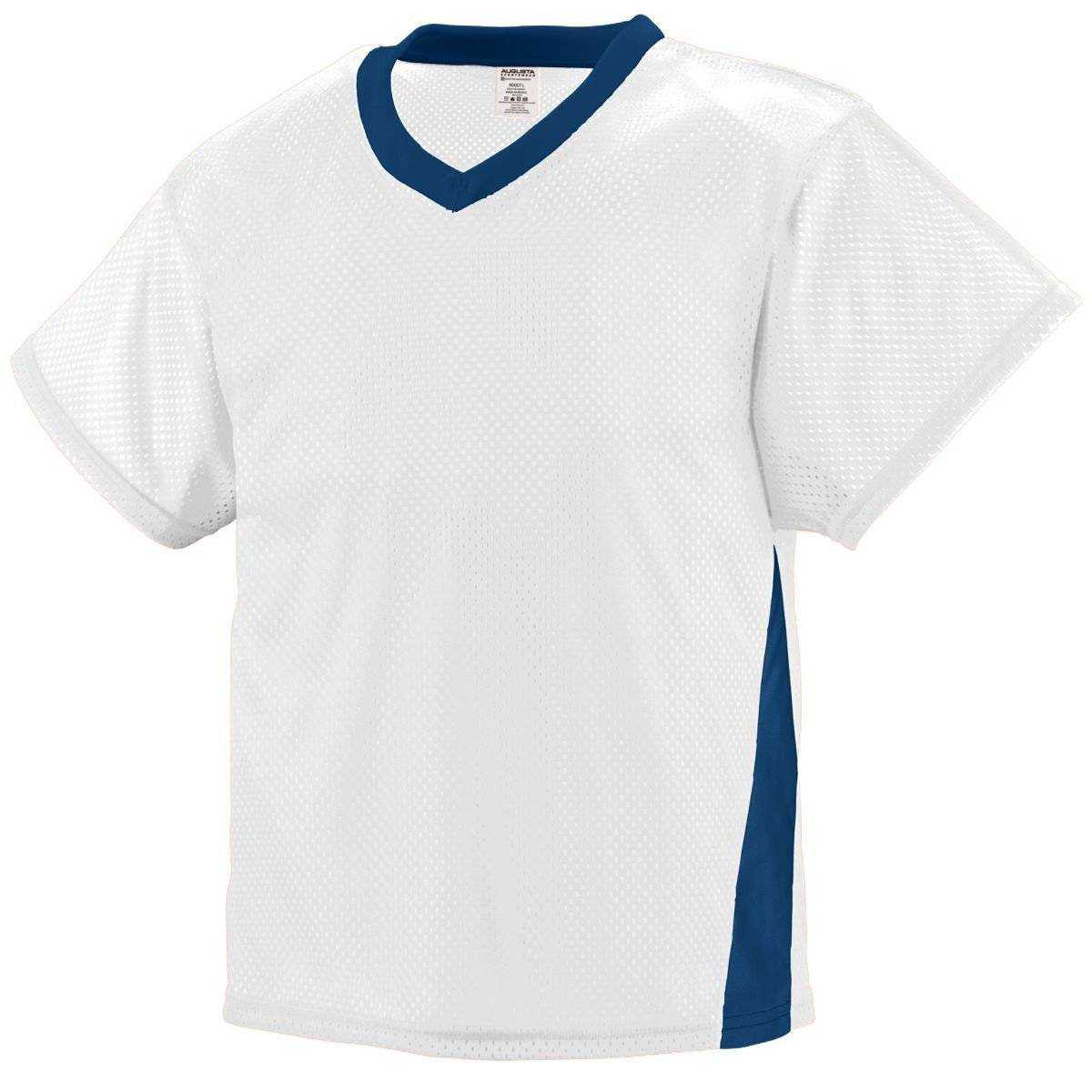 Augusta 9725 High Score Jersey - White Navy - HIT a Double