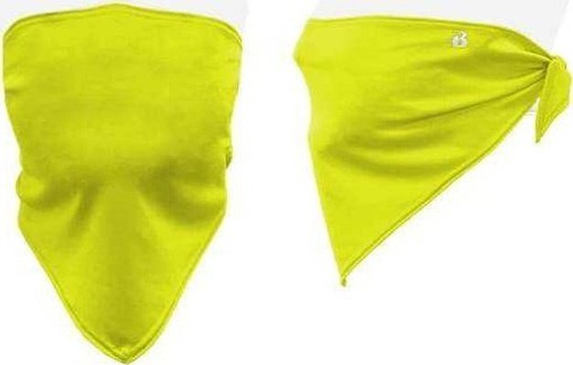 Badger Sport 1919 B-Core Face Bandana - Safety Yellow - HIT a Double - 1