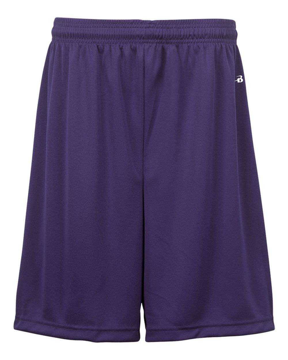 Badger Sport 2107 B-Core Youth 6" Short - Purple - HIT a Double - 1
