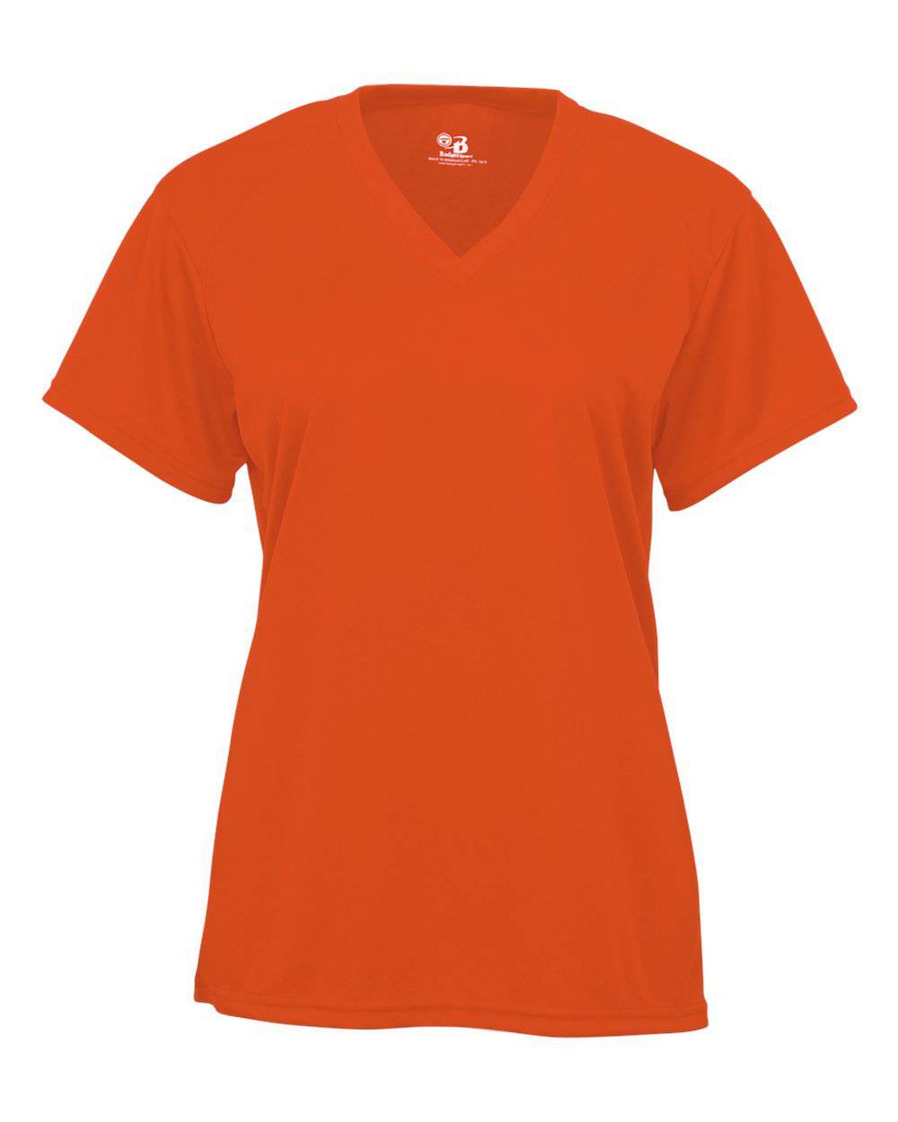 Badger Sport 2162 B-Core Youth V-Neck Tee - Orange - HIT a Double - 1