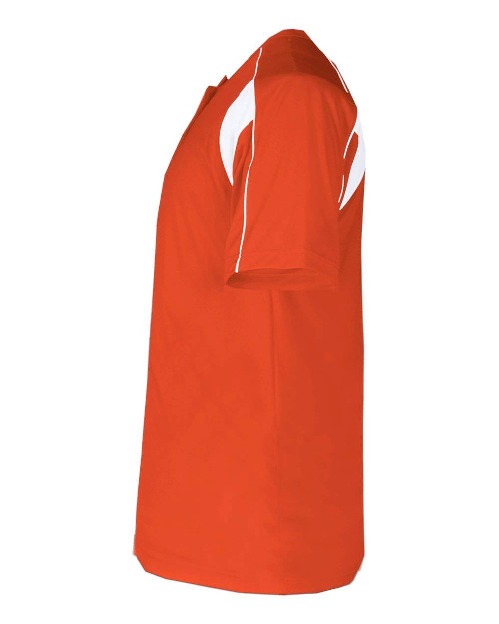 Badger Sport 2937 Youth Pro Placket - Orange White - HIT a Double - 1