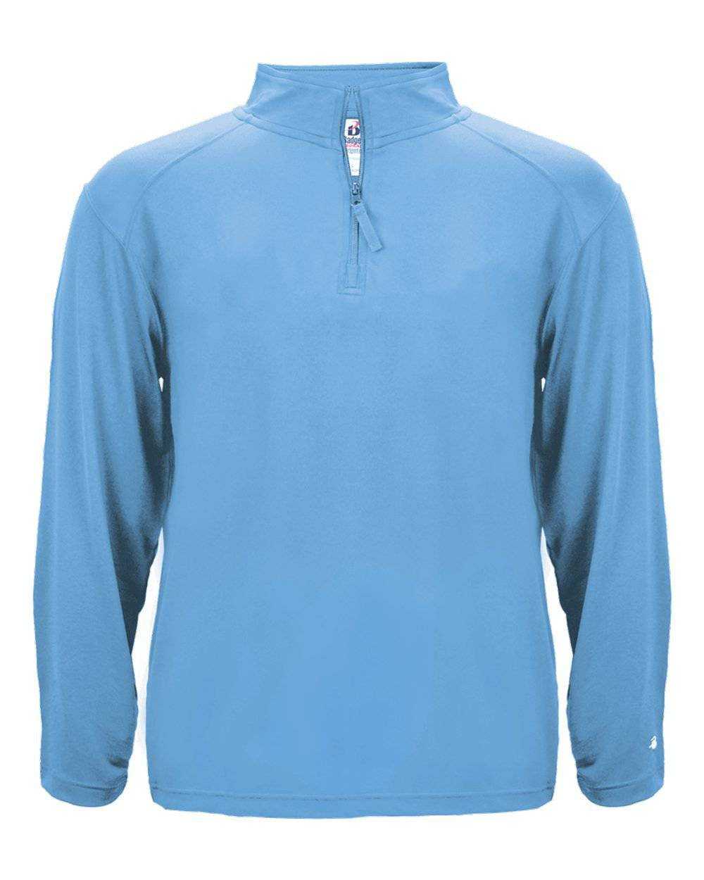 Badger Sport 4280 1/4 Zip Light Weight Pullover - Columbia Blue - HIT a Double - 1