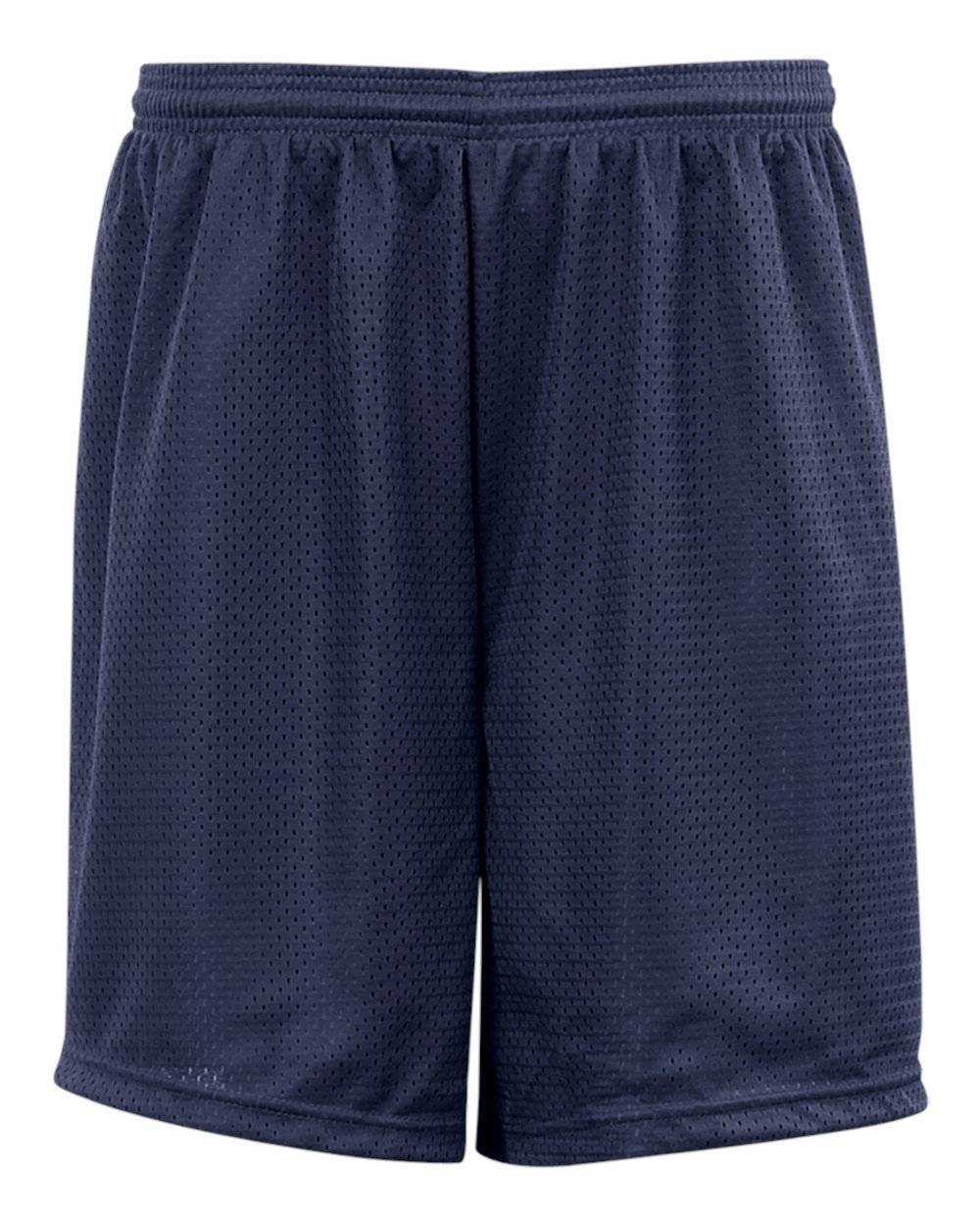 Badger Sport 7207 7" Mesh Tricot Short - Navy - HIT a Double - 1