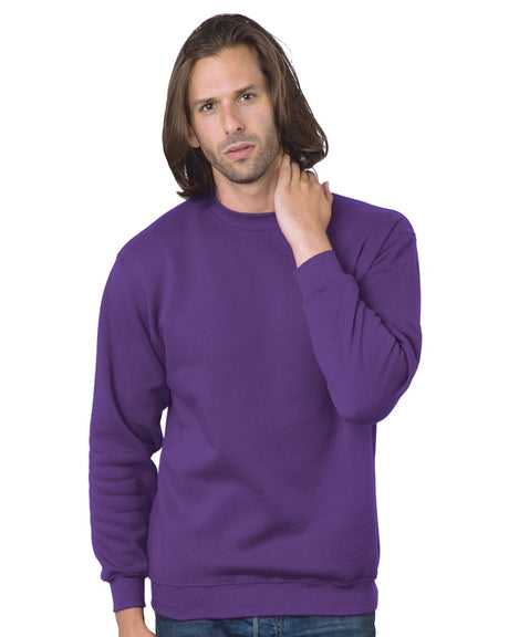 Bayside 1102 USA-Made Crewneck Sweatshirt - Purple - HIT a Double