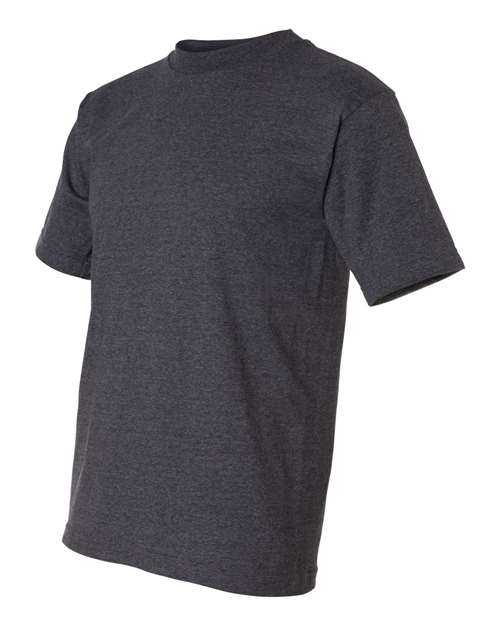 Bayside 1701 USA-Made 50 50 Short Sleeve T-Shirt - Charcoal Heather - HIT a Double