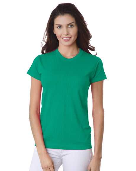 Bayside 3325 Women's USA-Made Short Sleeve T-Shirt - Kelly Green - Ladies S