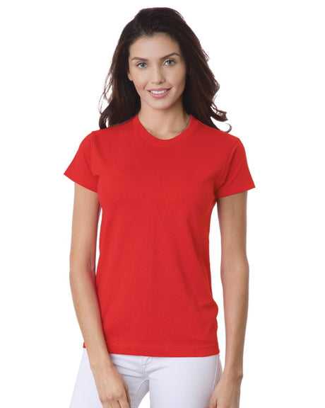 Bayside 3325 Women's USA-Made Short Sleeve T-Shirt - Red - HIT a Double