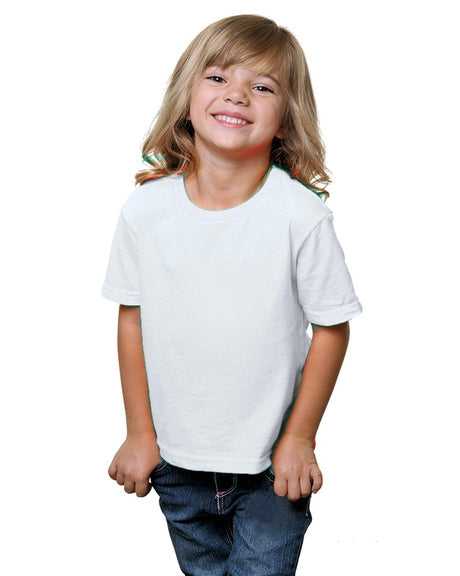 Bayside 4125 USA-Made Toddler T-Shirt - White - HIT a Double