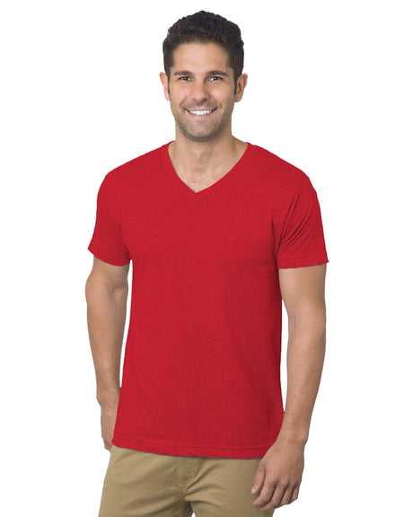 Bayside 5025 USA-Made V-Neck T-Shirt - Red - HIT a Double