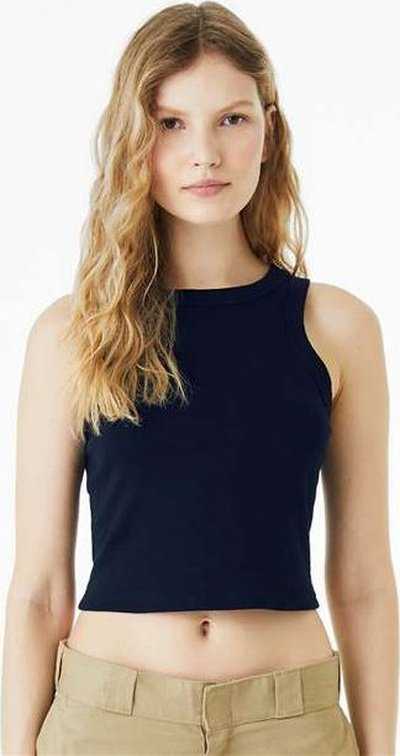 Bella + Canvas 1019 Women's Micro Rib Racer Tank - Solid Navy Blend - HIT a Double - 1