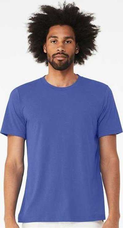 Bella + Canvas 3413 Triblend Tee - Solid True Royal Triblend - HIT a Double - 1