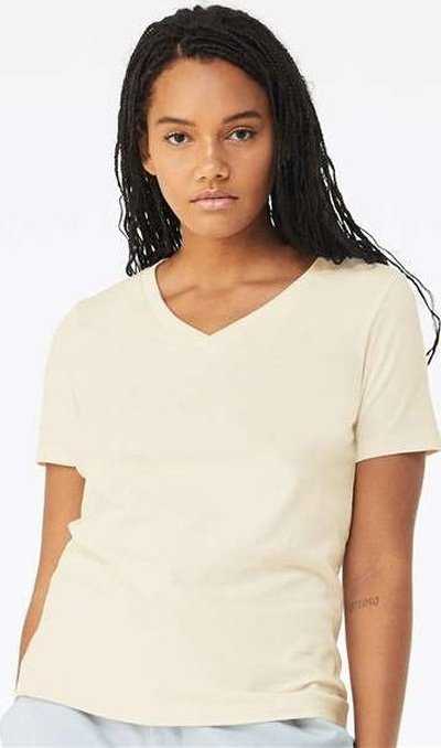 Bella + Canvas 6405 Womens Relaxed Jersey V-Neck Tee - Natural - HIT a Double - 1