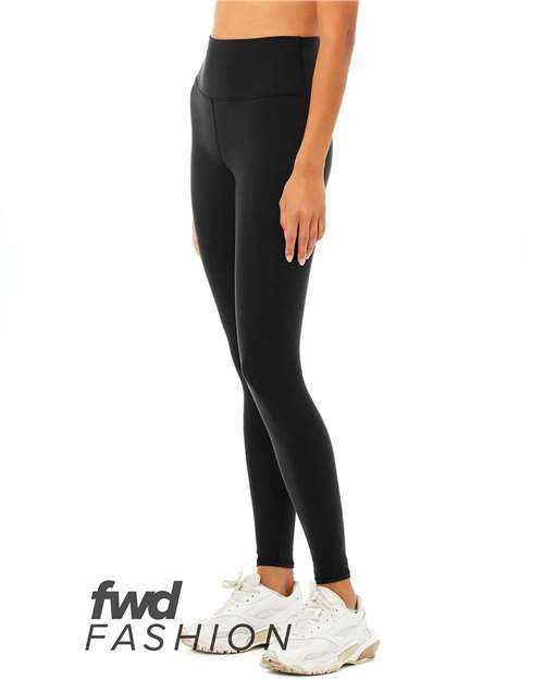 Bella + Canvas 0813 FWD Fashion Women's High Waist Fitness Leggings - Black - HIT a Double